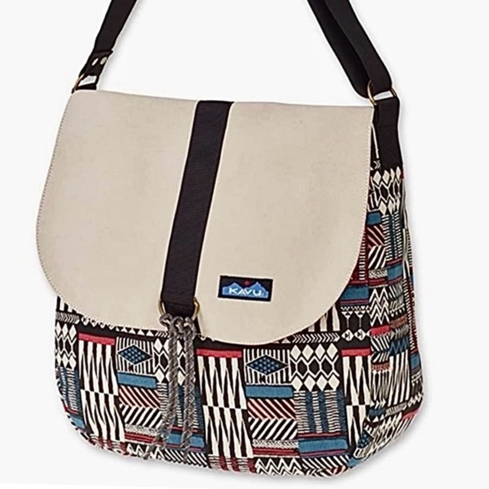 Kavu Wayfare Pattern Stack Boho Canvas Crossbody Bag